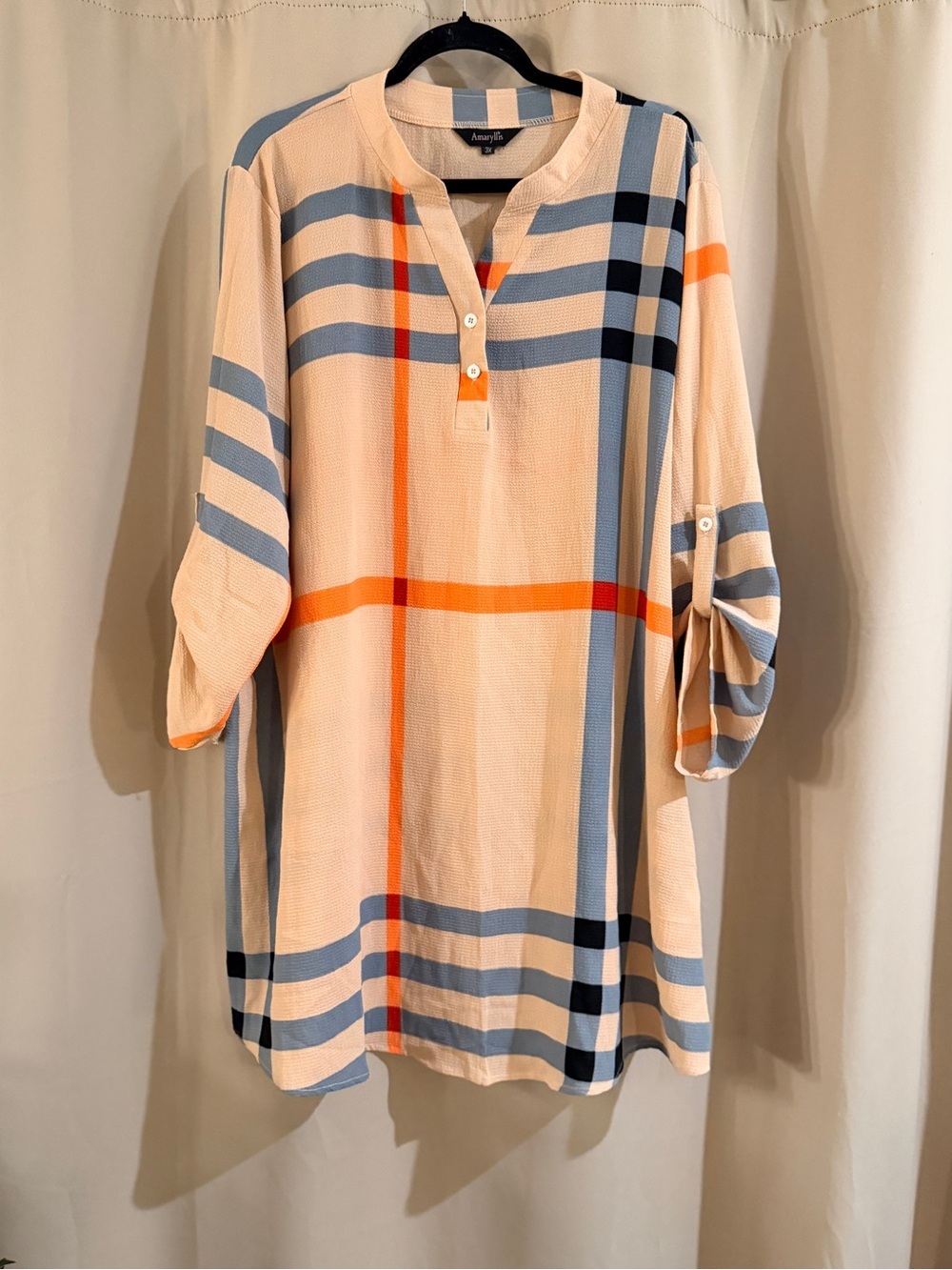Amaryllis Plaid Cotton Dress